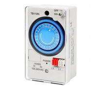 LeeQinersw Minuterie Mécanique Analogique 24 Heures Compact Programmateur Mécanique 24 Heures Robuste Interrupteur Horaire Cadran Bleu pr, Atelier