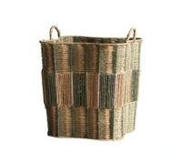 LeeQinersw Panier à Linge Tressé à la Main Décoratif Panier Papier Portable pr Chambre, 1PC L