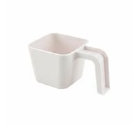 LeeQinersw Pelle de Mesure Composite Matériau Louche Graduée Cuillère à Portion Pelles PC Alimentaire Manche Épais Antidérapant Seau Carré Empilable Adaptée aux, Blanc, 280ML