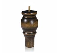 LeeQinersw Pied de Meuble en Bois Pied de Rechange Support Rehausseur Patte Robuste avec Vis 8mm Bois Massif Montage à Visser Adapté à Armoire Canapé Table Basse, 12.5cm, Vis