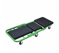 LeeQinersw Planche de Réparation Véhicule Plateau Mécanicien Chariot Pliable Tabouret Roulant avec Siège Matelassé et Dossier pour de Pression Cadre, Vert, 36 Pouces