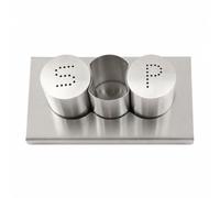 LeeQinersw Porte-Condimen Table En Acier Inoxydable Anti Distributeur D'asisonnemen hardenDen Compact Shakers à Épices Plateau