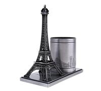 LeeQinersw Porte-crayons Tour Contenant à Stylos Modèle Miniature Organisateur de Bureau Support Métal Rétro Décoration Adaptée pour Enfants Étudiants, Gris