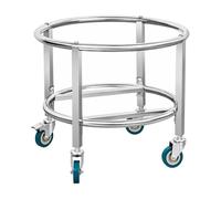 LeeQinersw Porte-Seau Mobile en Acier Inoxydable Stable Rack à Seau Res Polyvalent Porte-Récipient Cylindrique pr Restauration, 50CM, Standard