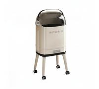 LeeQinersw Poubelle de Cuisine à Roulettes Poubelle à Pédale Conteneur à Déchets Corbeille à Ordures avec Couvercle Étanche Anti-odeurs Tiroir Intégré pour Sacs, White