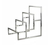 LeeQinersw Présentoir Portefeuille Support Comptoir Présentoir Portefeuille Porte-monnaie Support Sac Pochette en Acier Inoxydable Poli Structure Escalier pour , Argent