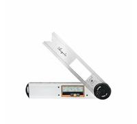 LeeQinersw Rapporteur d'Angle Numérique Goniomètre Inclinomètre Niveau Électronique Alignement Horizontal Vertical Bras Acier Inoxydable Rotation Totale 360, Argent, size to 2