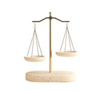 LeeQinersw Sculpture Décorative Balance Scale Ornement Statue Figurine Artistique avec Balance Suspendue Texture Raffinée et Base Pondérée Adaptée au Bureau, Balance De Style C