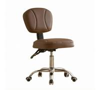 LeeQinersw Siège de Salon Pivotant Chaise de Coiffeur Tabouret Pivotant Fauteuil Esthétique Fauteuil Cosmétique avec Colonne à Réglable Dossier Ajustable, Marron, Style to 2