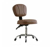 LeeQinersw Siège de Salon Pivotant Chaise de Coiffeur Tabouret Pivotant Fauteuil Esthétique Fauteuil Cosmétique avec Colonne à Réglable Dossier Ajustable, Marron, Style to 1