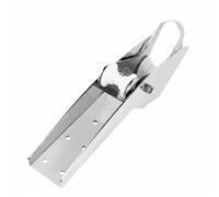 LeeQinersw Support d'Ancre Marin Double Rouleau en Acier Inoxydable 316 Guide d'Ancre avec Base de Fixation Renforcée et Perçages, 10-20kg, Support D Ancre À Plaque D Acier À Fond Droit