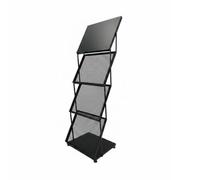 LeeQinersw Support de Documents Pliante Porte-magazines Porte-documents Porte-flyers Présentoir Métal Pliable Adapté à Espace Professionnel Centre d'Information Événement, 1320 460 370mm