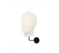 LeeQinersw Support de Perruque Mural Porte Perruque Mural Tête Mannequin pour Exposition d'Accessoires Base Ronde Support Incliné Pratique Look Moderne Épuré , Or, Noir , 15 Cm