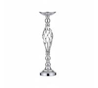 LeeQinersw Support d'Exposition Événementiel Vase Décoratif Colonne à Fleurs Porte Bouquet Élément d'Ornement Métal Robuste Style Spiralé Moderne Adapté aux, Silver, M Boxed