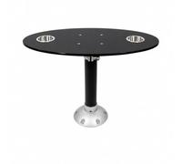 LeeQinersw Table Bateau Démontable Base Métallique Étanche Table Bateau Plateau en Acrylique Multifonction pr Yacht