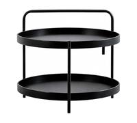 LeeQinersw Table D'appoint Ronde en Métal Noir BT Canapé Pratique Meuble pr Angle Lecture