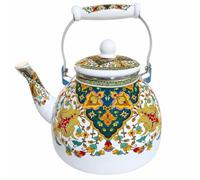 LeeQinersw Théière Cvercle | Compatible Induction, Billoire En Émail, Traditionnelle, Théière Poignée, pr Camping, Amateurs Thé, Style C
