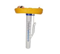 LeeQinersw Thermomètre de Piscine Flottant Thermomètre de Bain Jauge de Température Indicateur d'Eau Lecture Claire Échelle, Flotteur De Piscine Avec Tige Blanche