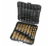 LeeQinersw Titanium Twist Drill Foret Hélicoïdal Mèche Embout Kit Acier Rapide pour Perçage Stable Traitement Titane Limitant l'Échauffement Tige Ronde