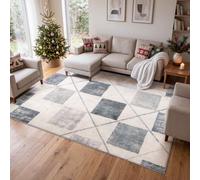 Leesentec Tapis Bleu Salon Chambre Lavable Antidérapant Gris Ombre 160x230 | Intérieur & Extérieur | Compatible chauffage au sol | Adapté à l'aspirateur laveur | Utilisable toute l'année | Toutes pièces