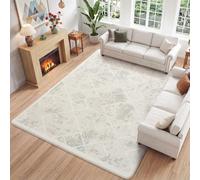 Leesentec Tapis Salon Chambre à Poils Courts,Super Doux Dessous AntidéRapant, Abstrait Decoration Maison Grand Interieur Moquette,Paillasson Exterieur Entree,Creme/Ivoire,160x200cm