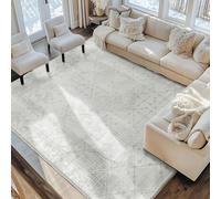 Leesentec Tapis Salon Chambre à Poils Courts,Super Doux Dessous AntidéRapant, Abstrait Decoration Maison Grand Interieur Moquette,Paillasson Exterieur Entree,Creme/Gris,200x300cm
