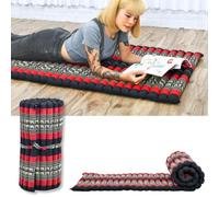 Leewadee Tapis Thaï Enroulable 190 x 70 cm Kapok Ferme | Matelas pliable et respirant pour dormir, yoga, méditation & massage. Idéal en voyage, camping ou comme lit d'appoint