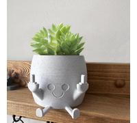 LEEWENYAN Póts à Fleurs pour Plantés Succulentes, Pot à Plantes Souriant avec Doigt du Milieu, Home DéCor de Plantes Vertes, Pot à Fleurs pour Les Amateurs de Plantes pour L'IntéRieur et L'ExtéRieur