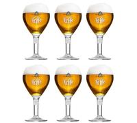 Leffe Lot de 6 verres à bières transparents 330 ml