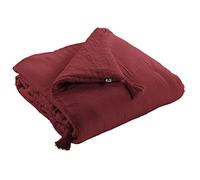L'effet papillon Édredon 150 x 150 cm - Double Gaze de Coton - Bordeaux
