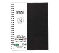 Lefranc Bourgeois 301349 Carnet de Croquis Studio, 80 Feuilles - A4, 110 g/m², Reliure Spirale, Papier à Croquis à Surface Fine pour Dessin au Crayon, Craie, Fusain et Autres Techniques Sèches