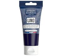 Lefranc Bourgeois 302191 Encre pour linogravure à base d’eau - pour impression en relief et gravure sur linoléum, adaptée au papier, au tissu, à l’école et aux projets DIY - Bleu nuit, 75 ml