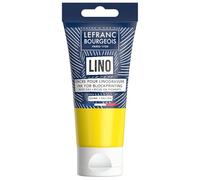 Lefranc Bourgeois 302193 Encre pour linogravure à base d’eau - pour impression en relief et gravure sur linoléum, adaptée au papier, au tissu, à l’école et aux projets DIY - Jaune primaire, 75 ml