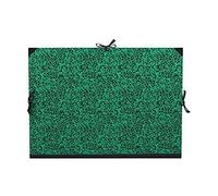 Lefranc Bourgeois 510001 Chemise à Dessin / Pochette de Croquis Annonay avec Fermeture à Bande et Coins Renforcés pour Documents et Dessins, Vert/Noir - 92 x 65 cm