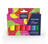 Lefranc Bourgeois Acrylique Fine - Set Fluo, 6 x 20ml