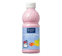 Peinture acrylique lefranc bourgeois glossy fluide brillante indélébile multi-supports rose bonbon flacon 500ml