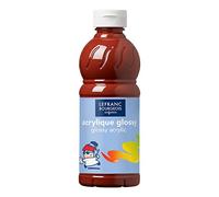 Peinture acrylique lefranc bourgeois glossy fluide brillante indélébile multi-supports terre sienne brûlée flacon 500ml
