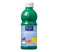 Peinture acrylique lefranc bourgeois glossy fluide brillante indélébile multi-supports vert brillant flacon 500ml