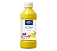 Lefranc Bourgeois - Acrylique liquide Essentiel pour enfants - Bouteille 500 ml - Jaune Primaire