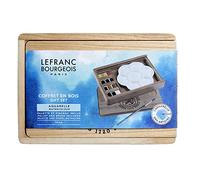 Lefranc Bourgeois Aquarelle Fine Coffret Bois 12 Demi Godets + Accessoires
