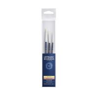 Lefranc Bourgeois - Lot de pinceaux - 3 parties - rond - taille : 2, 6, 10 G