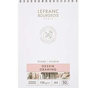 Lefranc Bourgeois Bloc papier dessin esquisse A4 Spirale Set de 50 Feuilles