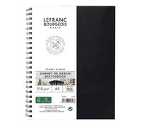Lefranc Bourgeois Carnet de dessin A5 spirale 80 pages papier 110 g couverture rigide