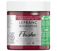 Lefranc Bourgeois Flashe Bio Based Peinture acrylique Pot de 75ml Rouge Foncé Sans Cadmium Série 3
