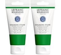 Lefranc Bourgeois Gouache Etude Tube 80ml Vert Moyen (Lot de 2)