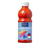 Lefranc Bourgeois - Gouache liquide Redimix pour enfants - Bouteille 500ml - Vermillon