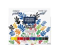 Lefranc Bourgeois Linel - Coffret de gouache extra-fine Matisse, 6 × 14 ml | 302204 - Hommage à Henri Matisse avec 6 couleurs de gouache Linel sélectionnées de qualité artistique