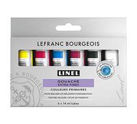 Lefranc & Bourgeois Gouache Linel Extra-fine 6 x 14 ml – Set couleurs primaires