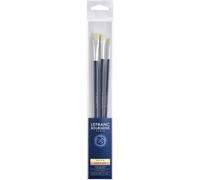 Lefranc Bourgeois Lot De 3 Pinceaux - Plats Ndegres4 / 8 / 12 - Manche Long