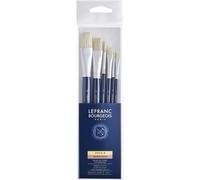 Lefranc Bourgeois Lot De 6 Pinceaux - Ronds / Plats / Uses Bombes - Manche Court